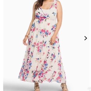 Floral Chiffon Tiered Maxi Dress